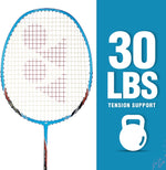 Yonex Aqua Blue badminton racket shaft and grip