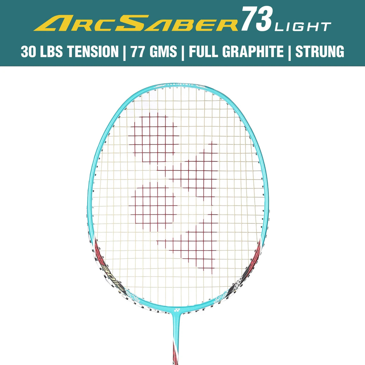 Yonex Arcsaber 73 Light Turquoise frame close up