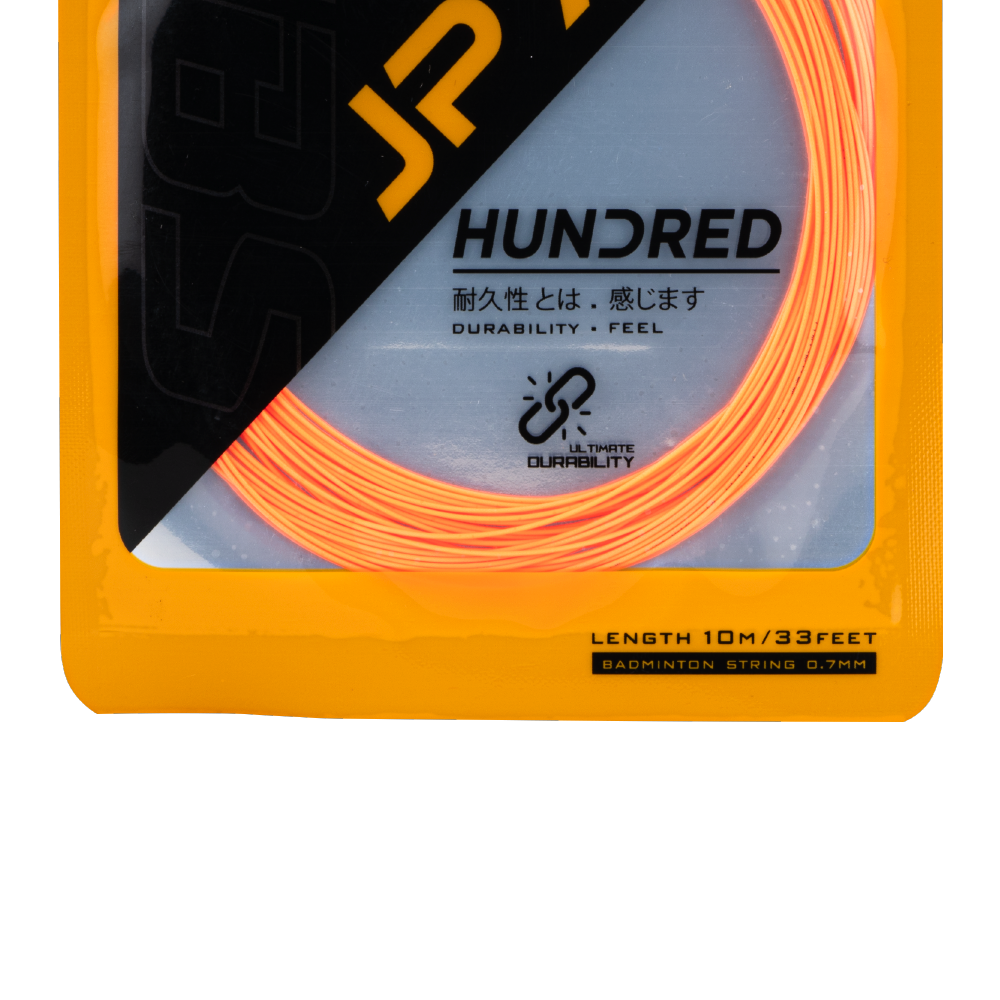 hundred jp 70 badmintn string popsicle orange

