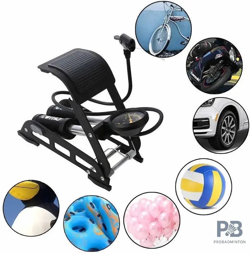 Vixen Football Pump Rapid Fire 10x6 – Double Cylinder High-Pressure Foot Pump (160 PSI)| Multipurpose Air Pump with Pressure Gauge.