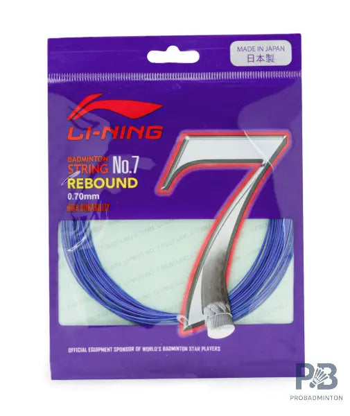 Li-Ning No. 7 Rebound Badminton String – High Elasticity, Durable Multi-Filament & Pro-Level Control.