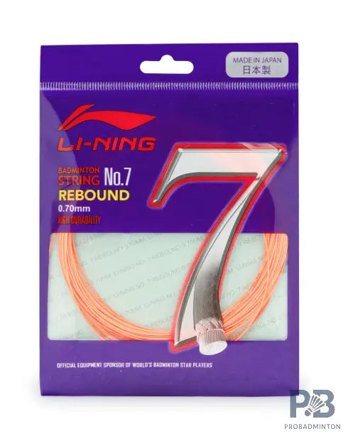 Li-Ning No. 7 Rebound Badminton String – High Elasticity, Durable Multi-Filament & Pro-Level Control.