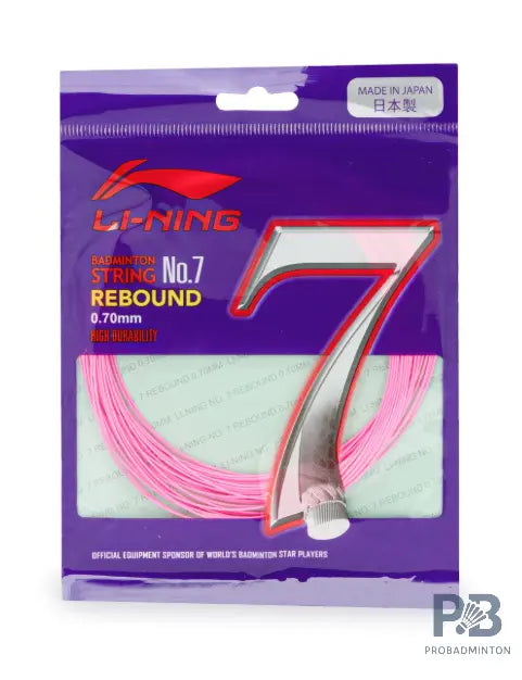 Li-Ning No. 7 Rebound Badminton String – High Elasticity, Durable Multi-Filament & Pro-Level Control.