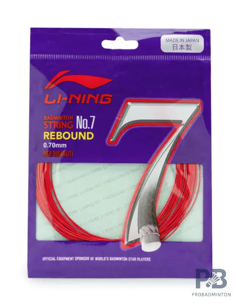 Li-Ning No. 7 Rebound Badminton String – High Elasticity, Durable Multi-Filament & Pro-Level Control.