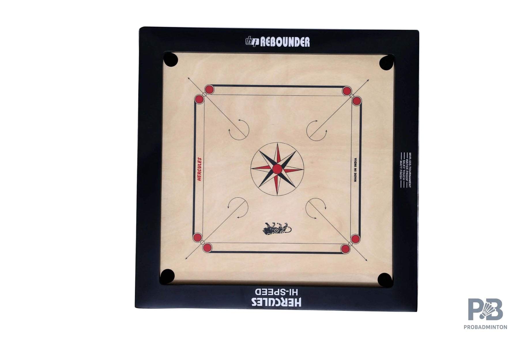 Hercules Carrom Board – 3x2 Frame, 8mm Ply, Matt H.I Speed Finish for Professional Tournament Play.