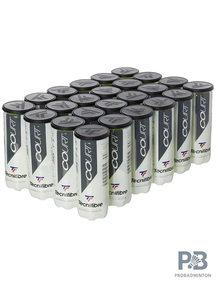 Tecnifibre Court Tennis Balls – Carton of 24 Cans | Best Tennis Ball Price in India for Tournaments.