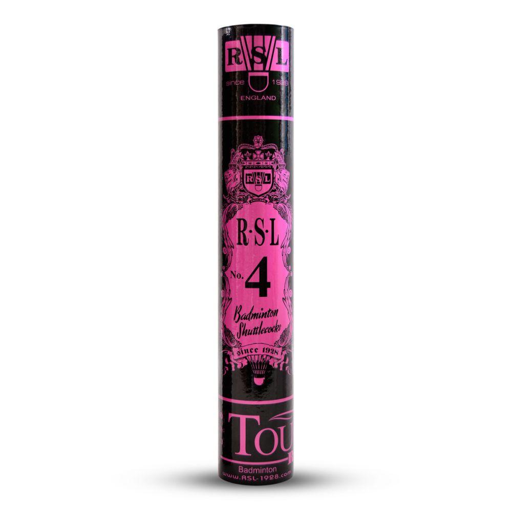 RSL Tourney No.4 Badminton Shuttlecock Speed 76 – Premium Feather Shuttle, Durable Flight Stability.