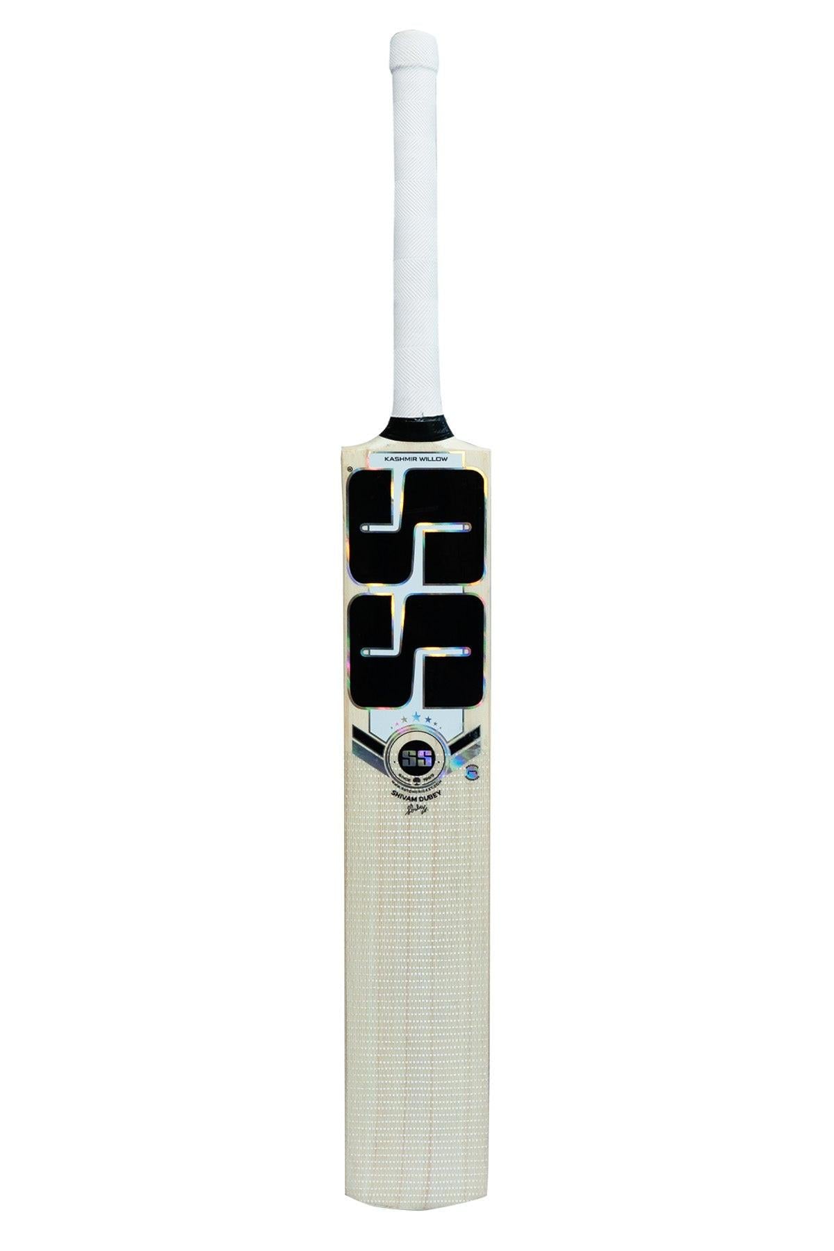 SS Shivam Dube Kashmir Willow Cricket Bat – Premium Grade, Full Painted, Sarawak Cane Handle, Lightweight 1140–1200g.