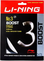 Li-Ning No. 3 Boost Nylon Badminton String with high Repulsion Power.