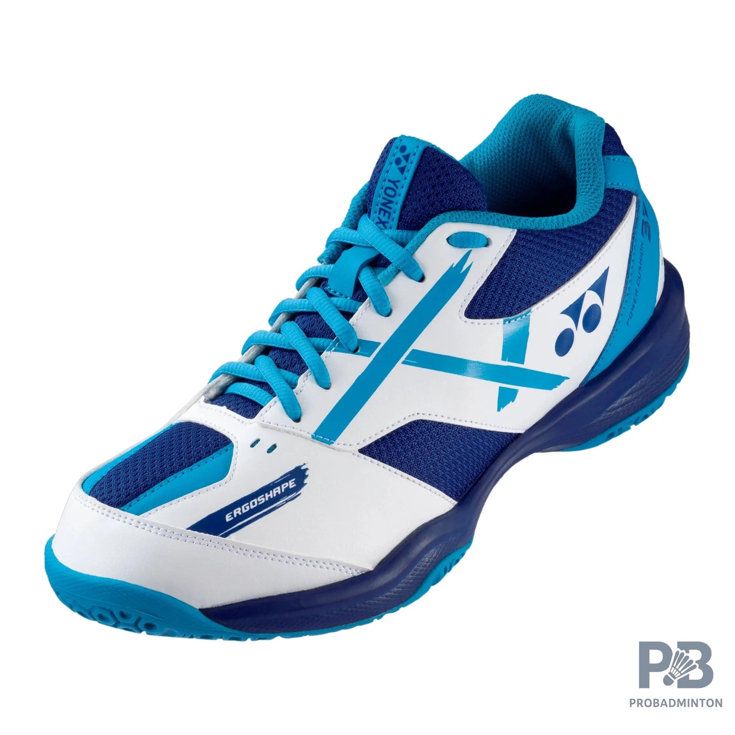 YONEX POWER CUSHION SHB 39 BADMINTON SHOE WHITE BLUE.