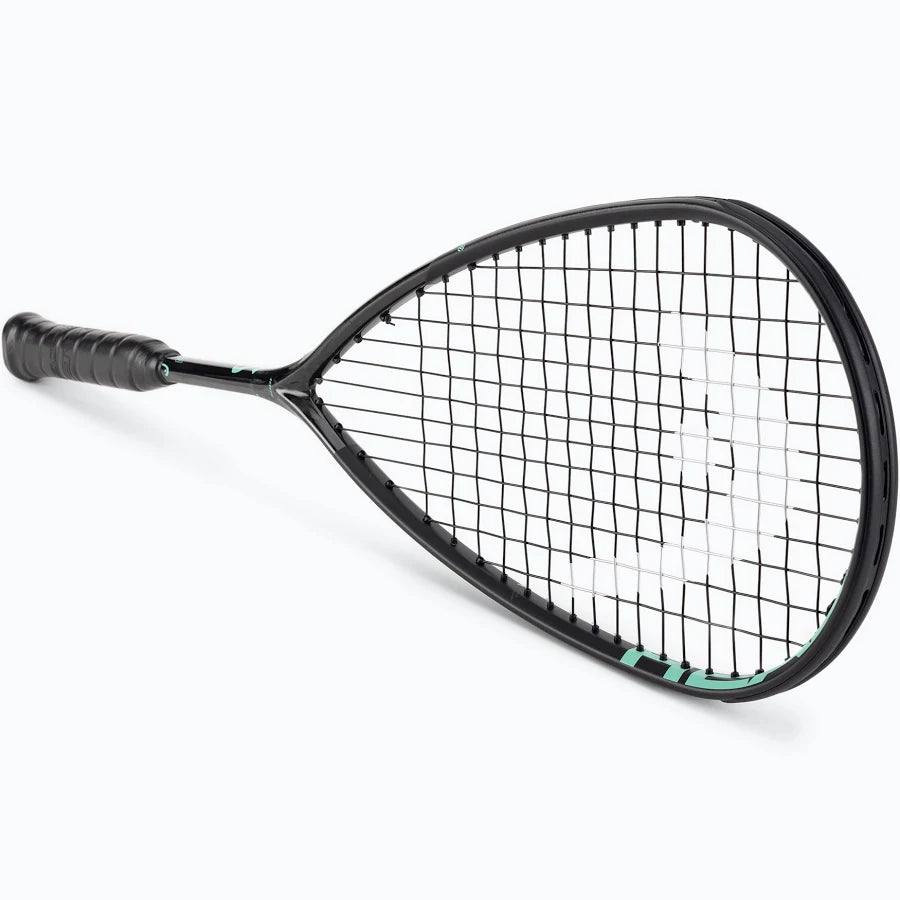 HEAD Speed 120 Squash Racquet with a lightweight frame and sleek black design