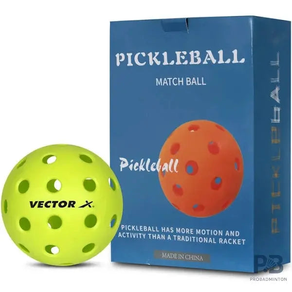 Vector X Pickleball Ball Pack of 6 | Outdoor 40-Hole Design | Best Pickleball Ball in India Online.
