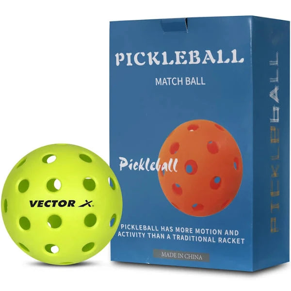 Vector X Outdoor-40 Hole Pickleball Ball, Pack of 6