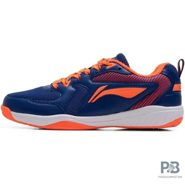 Lining Ultra 4 Badminton shoes (Blue/Orange).