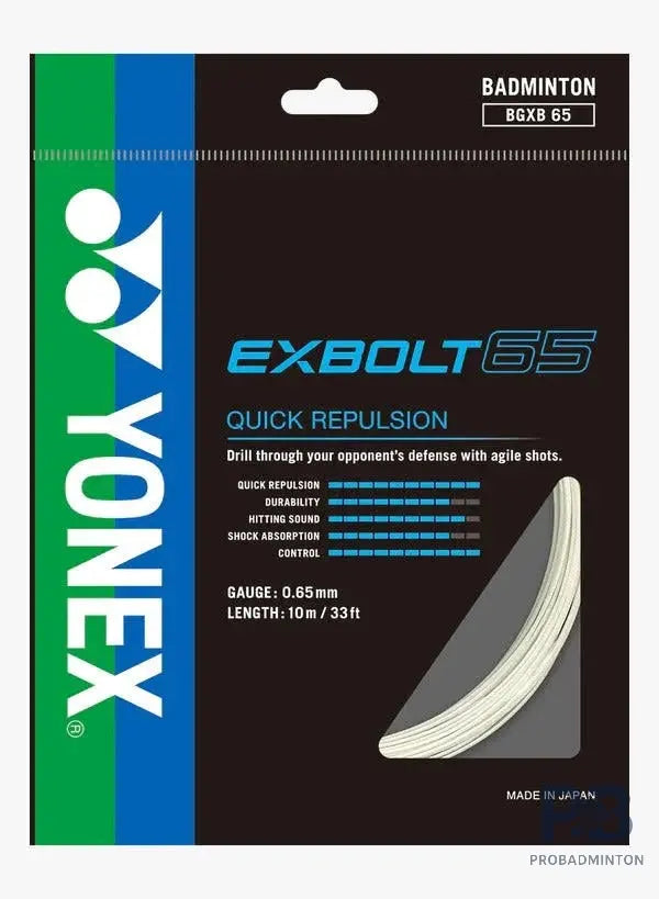 Yonex BG Exbolt 65 – Accelerated Shot & Instant Control.