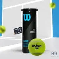 Wilson Tour Premier Tennis Balls | 3-Ball Can, 12-Ball (4 Cans), 72-Ball Carton | All-Court Play | ProBadminton.in.