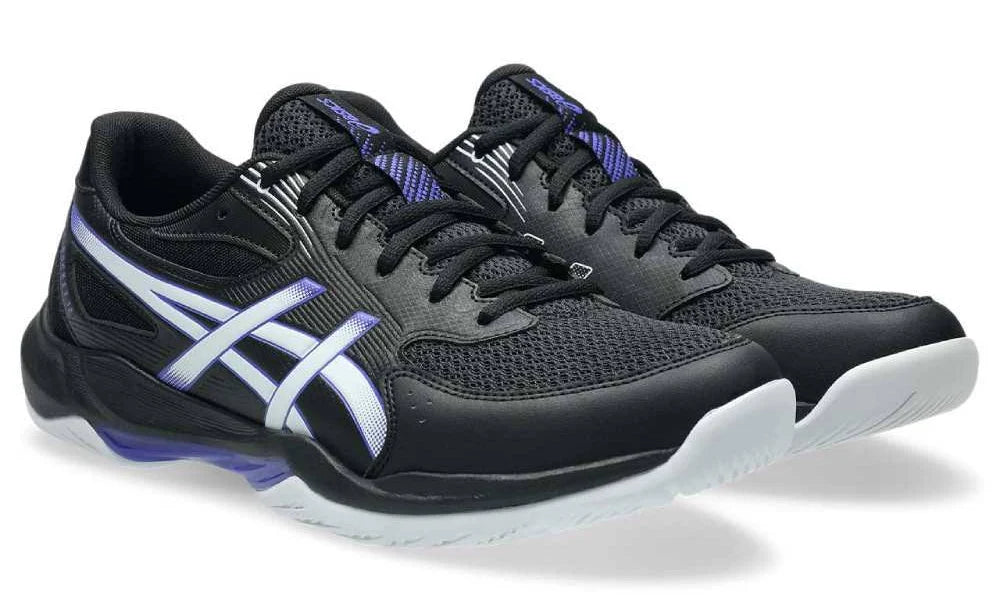 asics gel rocket 12 black blue indoor court shoe mens