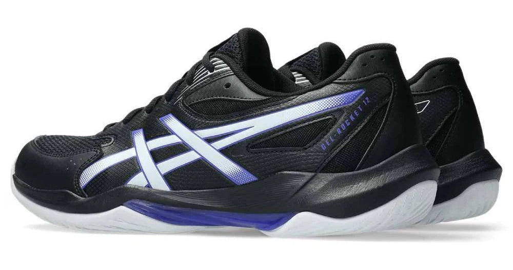 asics gel rocket 12 black cobalt blast volleyball shoes