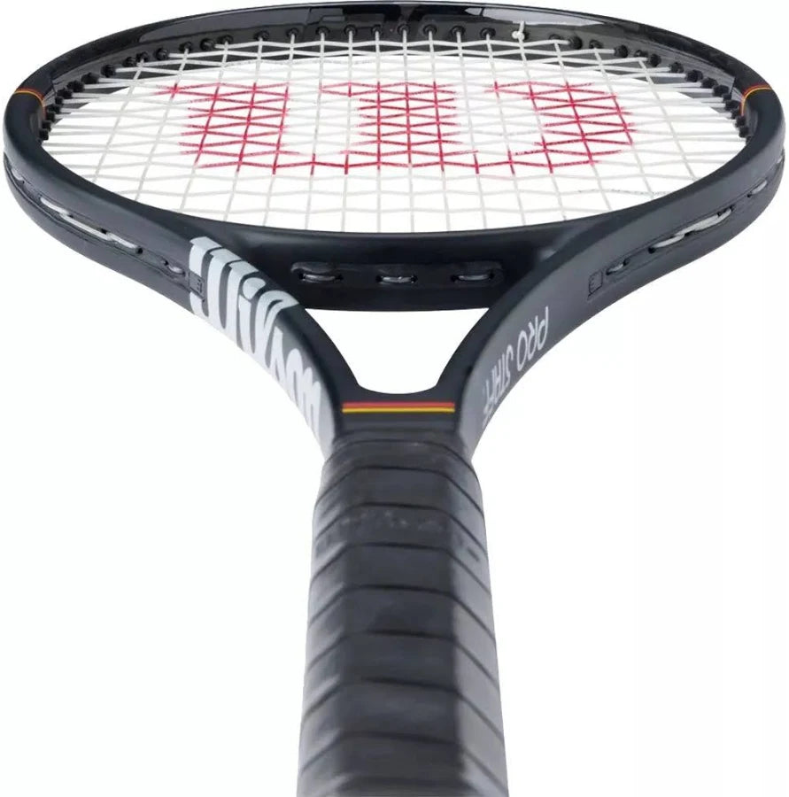 Wilson Pro Staff 97L Classic tennis racket black red and yellow design