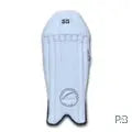 SS Platino Boys Wicket Keeping Leg guard – White/Red | Lightweight Foam Protection.
