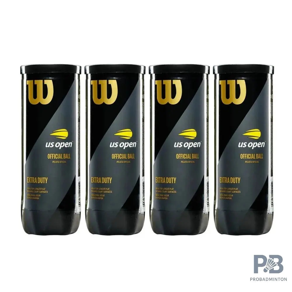 Wilson US Open Extra Duty & High Altitude Tennis Balls (3 balls-1 can / 12 balls-4 cans / 72 balls -1Carton) | Official USTA & ITF Approved | Premium Hard Court & High Elevation Performance.