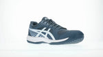 ASICS Upcourt 6 Raw Indigo White indoor court shoes side view