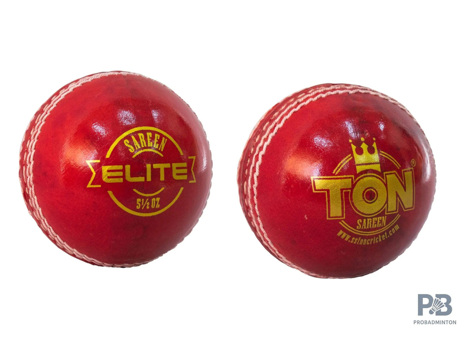 SS TON Elite Cricket Leather Ball – Premium Four-Piece Hand-Stitched Ball.