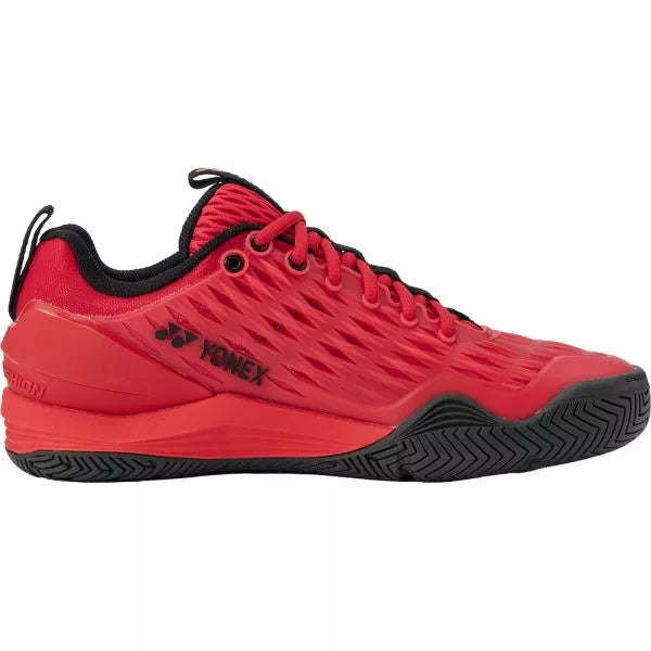 Yonex Power Cushion Eclipsion 3 Men’s Tennis Shoes (Red) – All Court Stability, Cushioning & Durability.