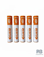 Acers Badminton Hybrid 3 in 1 Shuttlecock D45 – White, Medium Speed (77), Pack of 12.