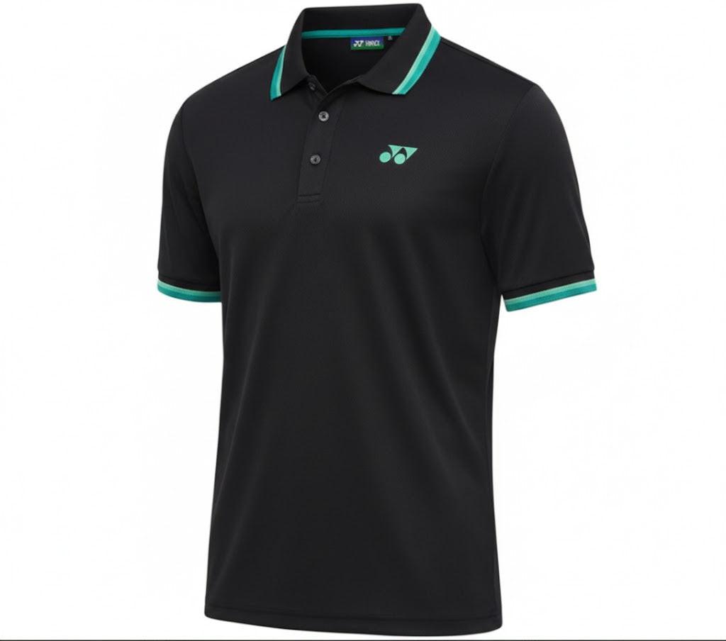Yonex T-Shirt Polo 2970 Men’s Wear | Jet-Black | Lightweight Badminton Sportswear.