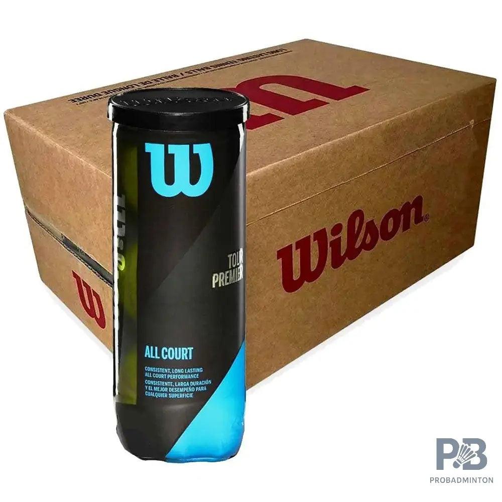 Wilson Tour Premier Tennis Balls | 3-Ball Can, 12-Ball (4 Cans), 72-Ball Carton | All-Court Play | ProBadminton.in.