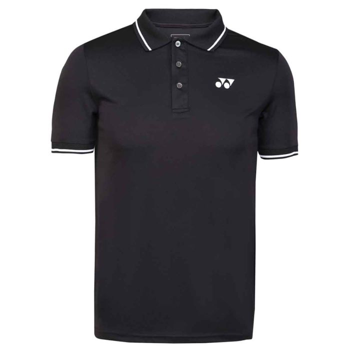 YONEX T-Shirt Polo 2402 - Jet Black – Classic Polo for Badminton & Tennis Players | Probadminton