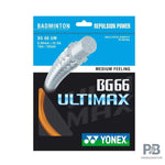 Yonex BG66 Ultimax – Ultra-Thin High-Performance Badminton String.