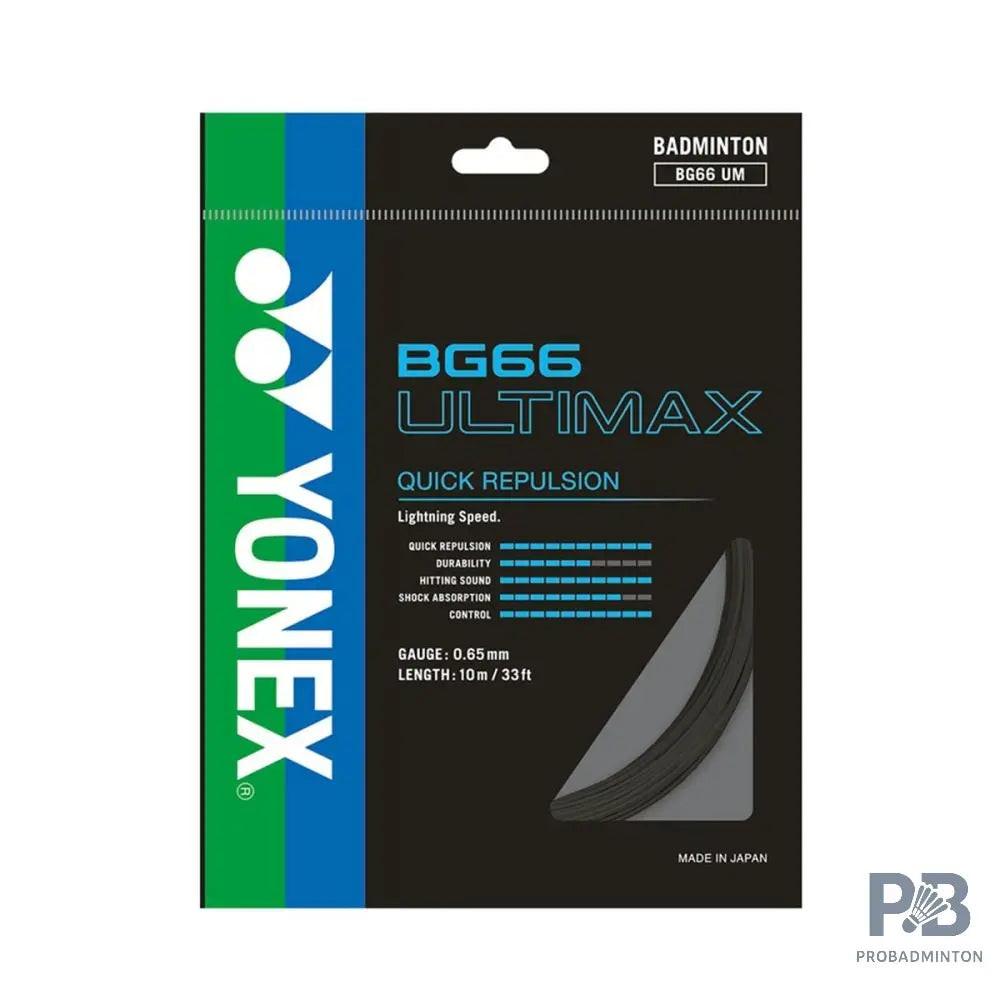 Yonex BG66 Ultimax – Ultra-Thin High-Performance Badminton String.