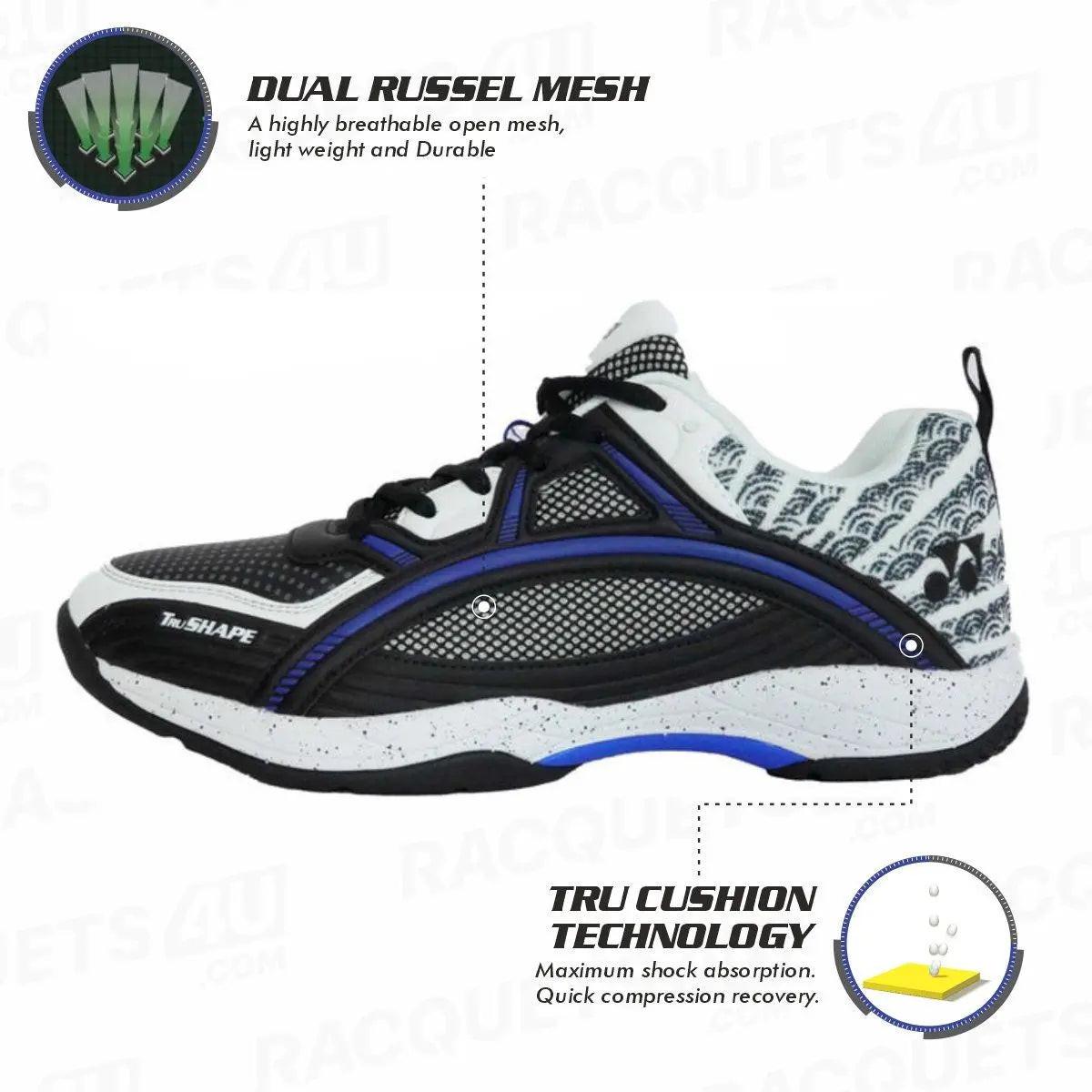 YONEX Tokyo Ultima Mens Badminton Shoes (WHITE/BLACK/ULTRAMARINE).
