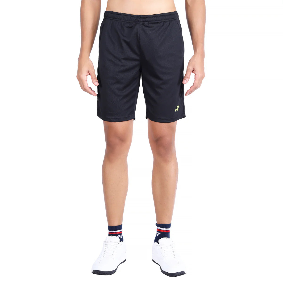yonex 2641b mens shorts black lime

