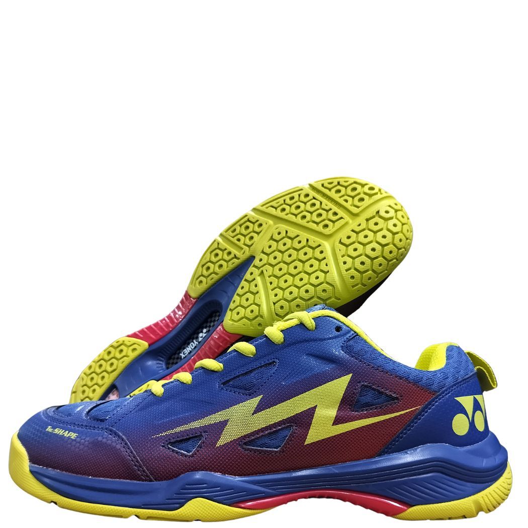 yonex domnat 6i badminton shooes cyber yellow reflex blu