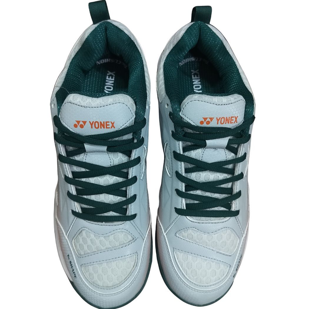 yonex dominet 6i badmton shoez minerel gri flouresnt yelow
