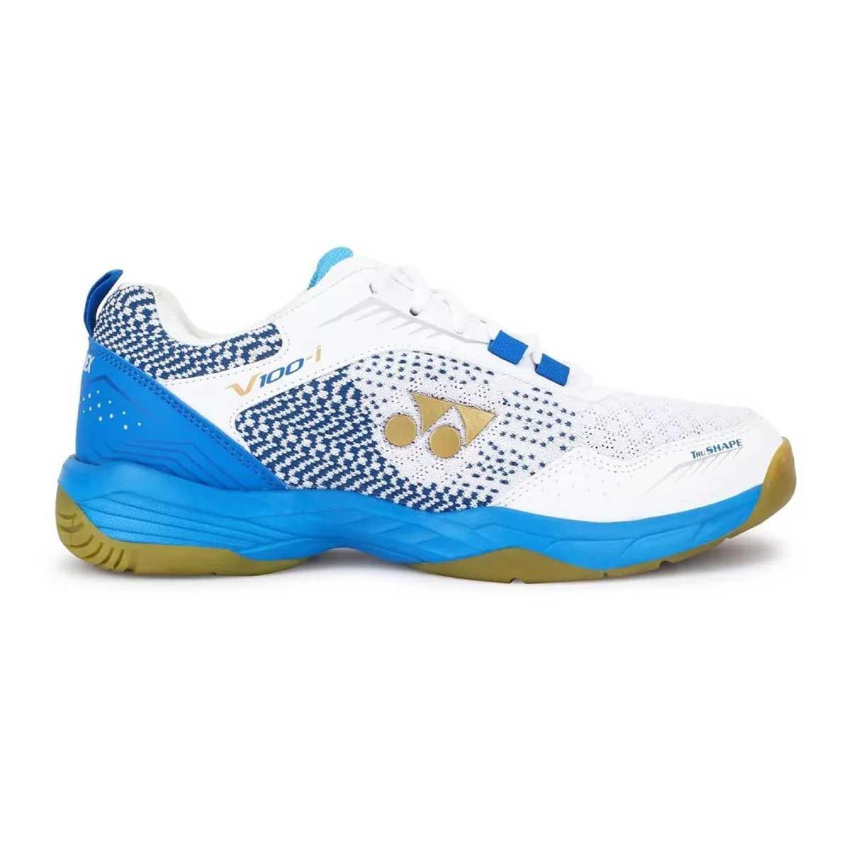 yonex v100 i badmnton shoes white blue hawai
