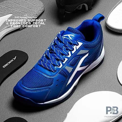 HUNDRED Raze Badminton Shoes (Blue / White).