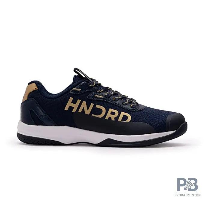 Hundred XOOM Pro Non-Marking Cushion Badminton Shoe (Navy/Gold).