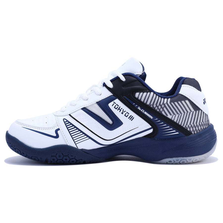 Yonex Tokyo 3 Badminton Shoes - White/Navy Blue