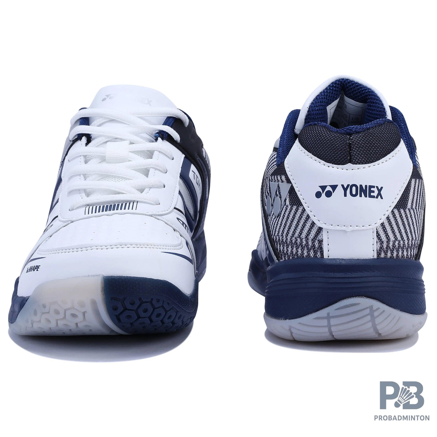 Yonex Tokyo 3 Badminton Shoes - White/Navy Blue.