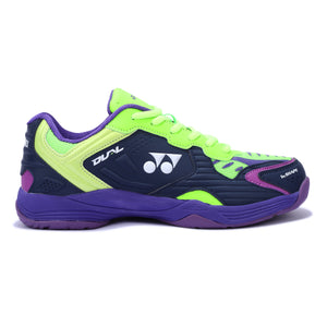 Yonex Dual Badminton Shoes (MARITIME BLUE/ NEON LIME / ELECTRIC PURPLE)