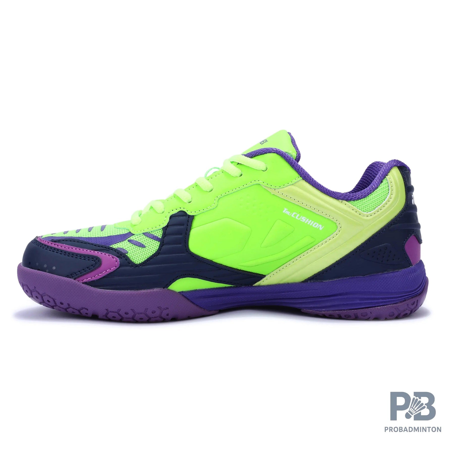 Yonex Dual Badminton Shoes (MARITIME BLUE/ NEON LIME / ELECTRIC PURPLE).