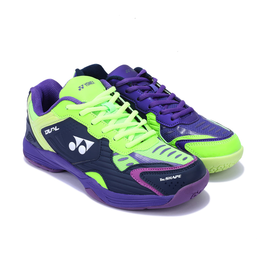 Yonex Dual Badminton Shoes (MARITIME BLUE/ NEON LIME / ELECTRIC PURPLE)