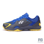 Yonex Dual Badminton Shoes (GUNMETAL-COBALT - HONEY GOLD).