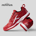 HUNDRED Raze Badminton Shoes (Red / White / Black).