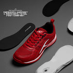 HUNDRED Raze Badminton Shoes (Red / White / Black).