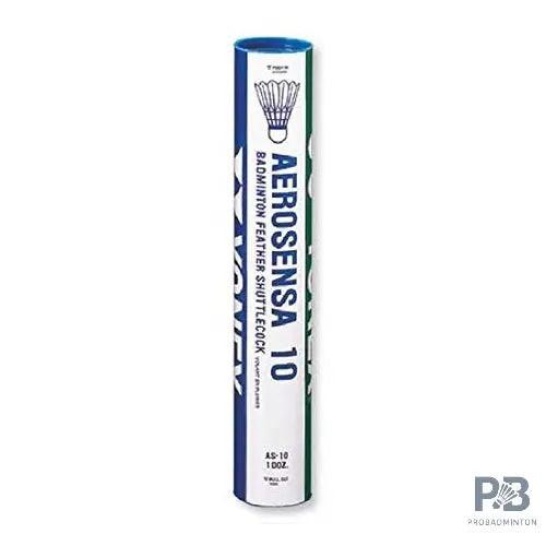 YONEX Aerosensa AS-10 Feather Badminton Shuttlecock (1Tube,12 Shuttlecock).